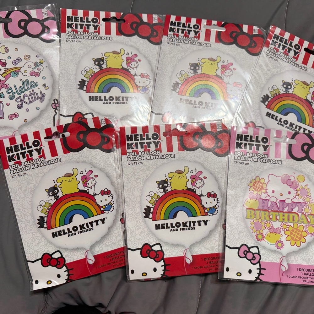 Hello Kitty and Friends Rainbow Party Balloons